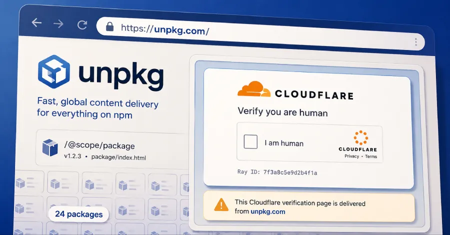 24 пакета npm использовали зеркала unpkg для фальшивых CAPTCHA