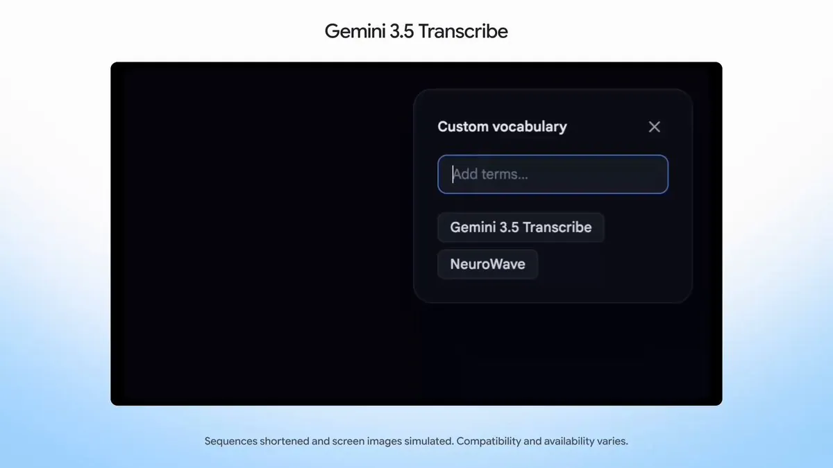 Google представила Gemini 3.5 Transcribe для «чистой» расшифровки речи