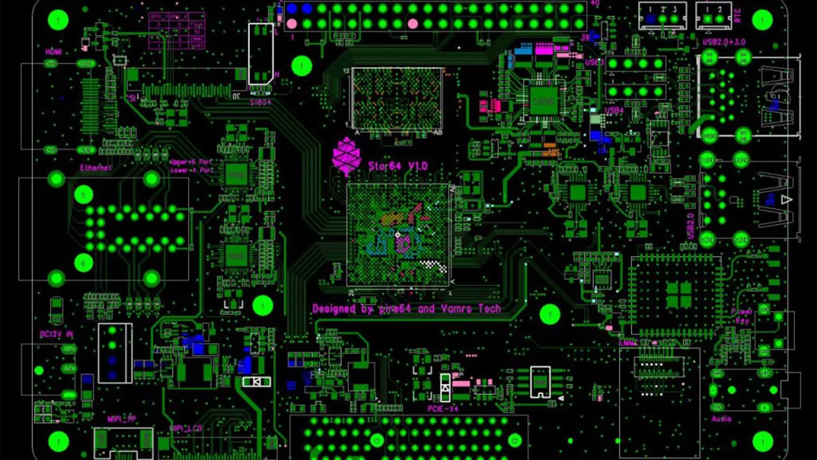 The Star64 board layout