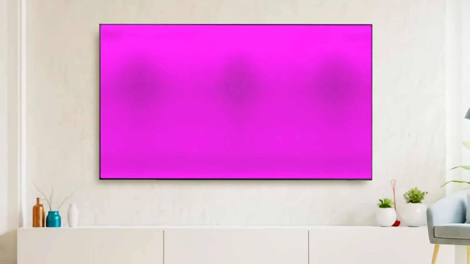 A TV displaying OLED-Burn in