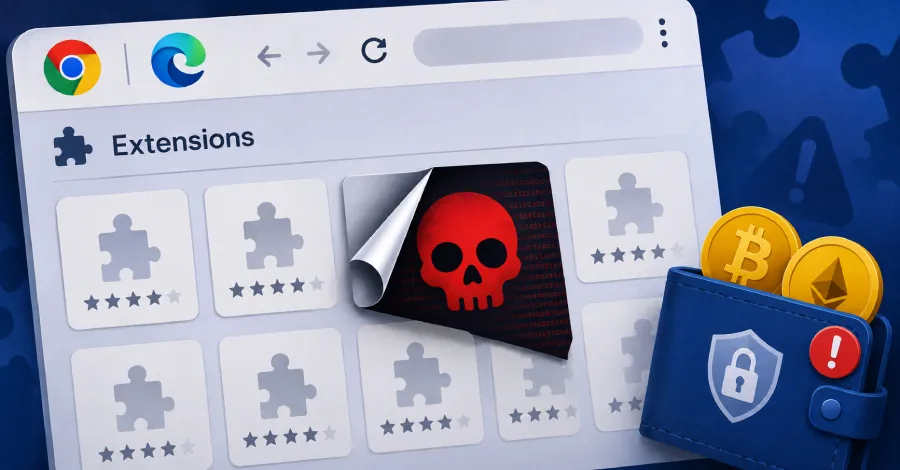 В Chrome и Edge нашли 19 расширений с кражей криптокошельков