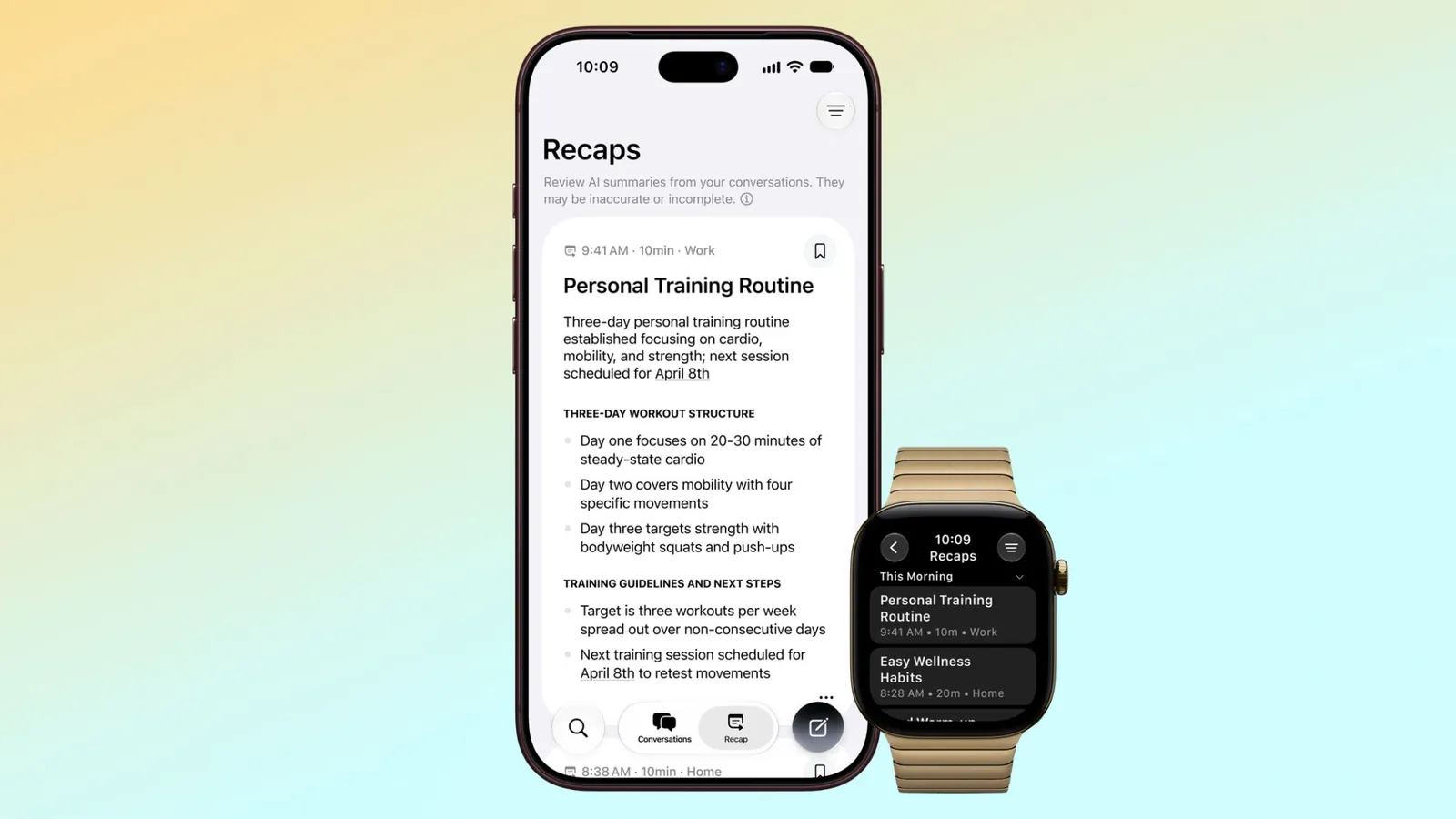 Apple раскрыла, как Siri Recap обрабатывает разговоры на новых Apple Watch