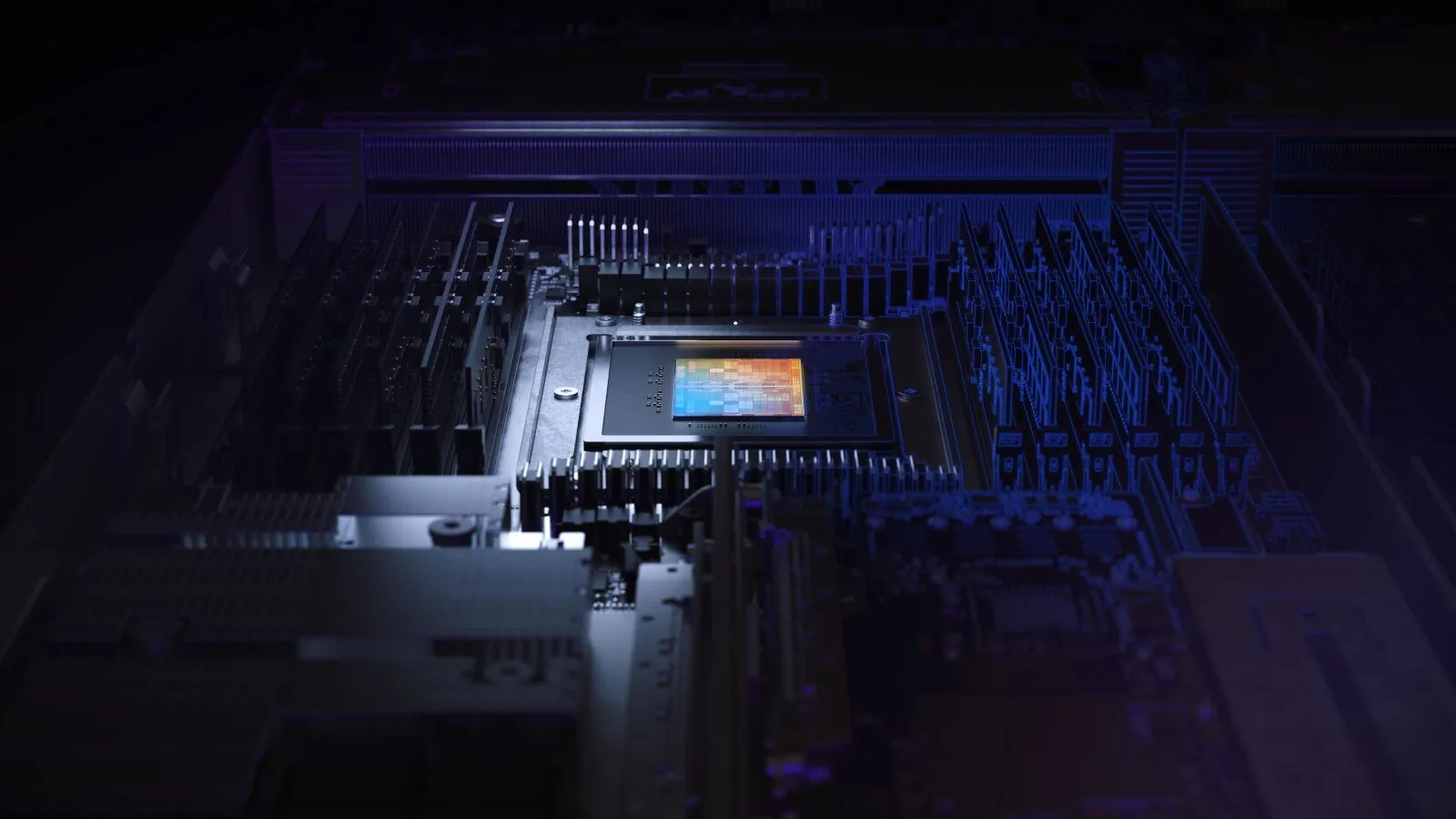 An Arm CPU in a motherboard.