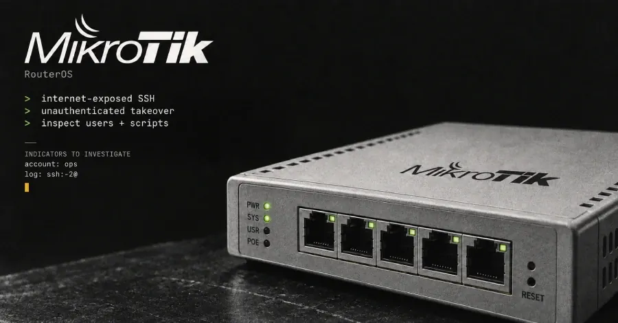 CERT Polska предупредил об атаках на роутеры MikroTik через открытый SSH