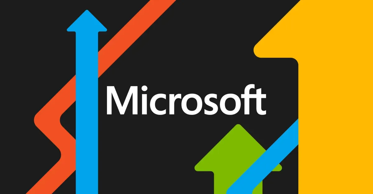 Vector illustration of the Microsoft logo.