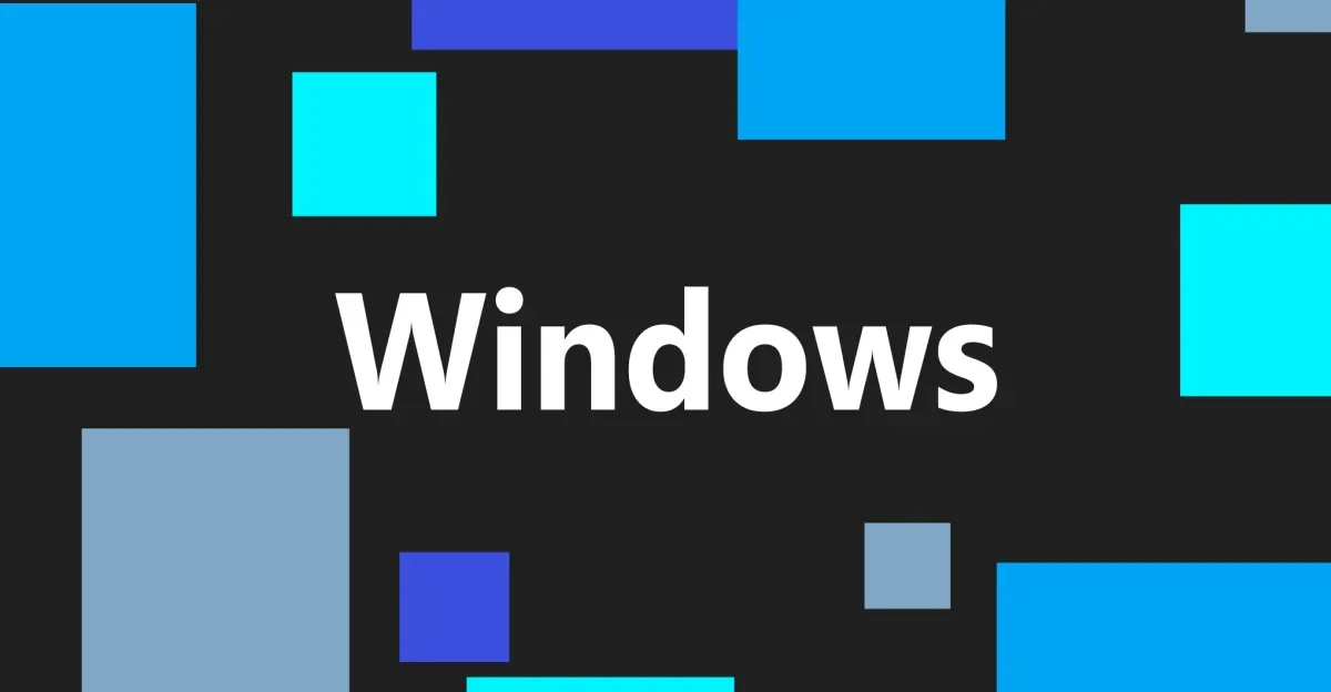 Windows logo on black background
