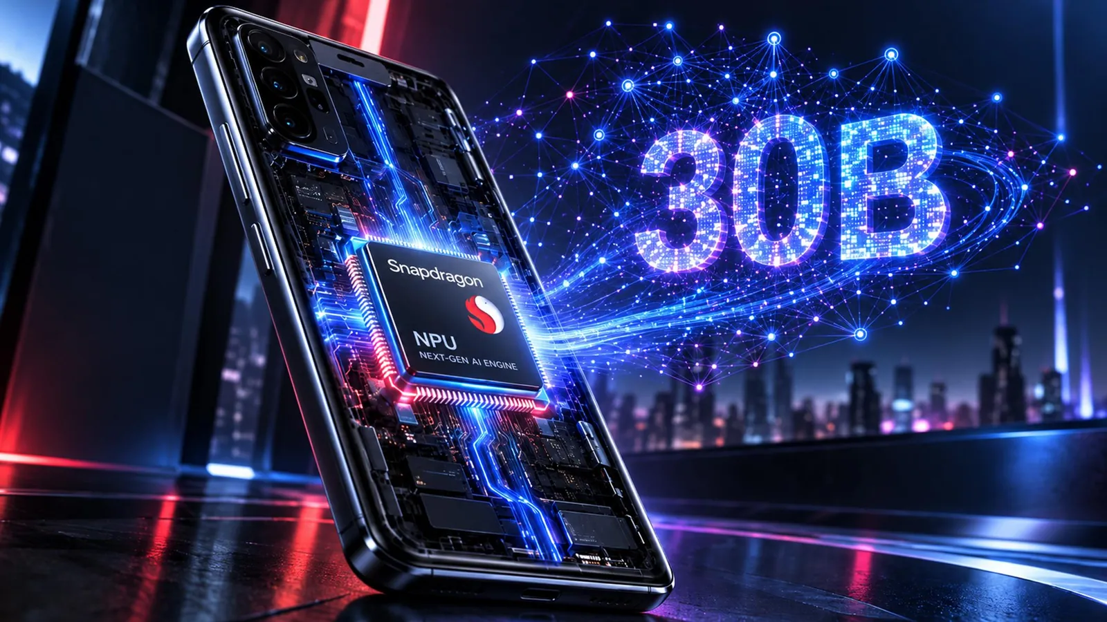 Qualcomm заявила о поддержке ИИ-моделей на 30 млрд параметров в смартфонах