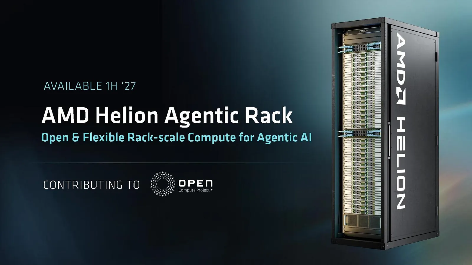 AMD показала проект серверной стойки Helion с 32 768 ядрами Zen 6