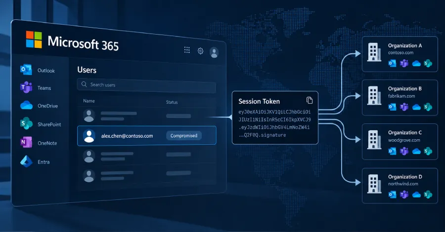 Атака с повторным использованием токенов Microsoft 365 затронула 79 организаций