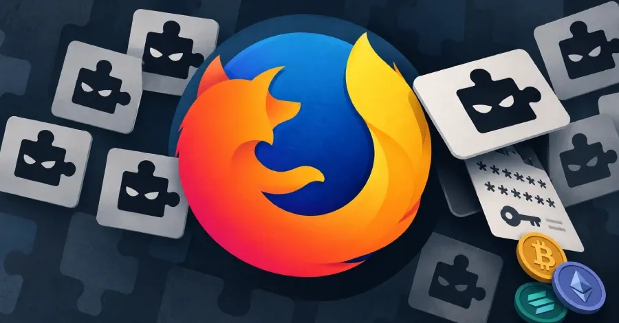 В Firefox нашли 16 вредоносных расширений под видом кошельков Rabby и OKX