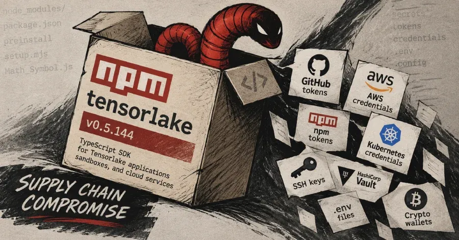 В npm-пакете Tensorlake нашли червя Shai-Hulud, похищающего учётные данные